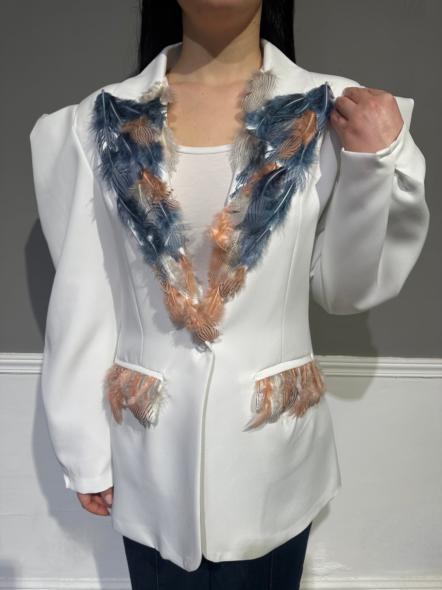 Blazer Piuma White