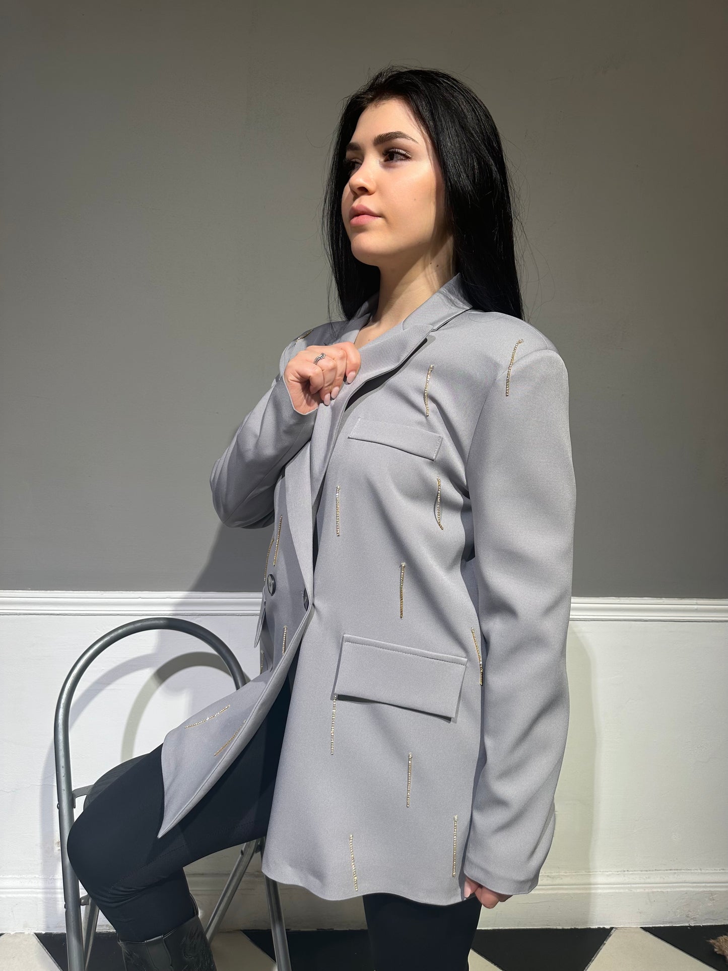 Blazer Sparkle Gray