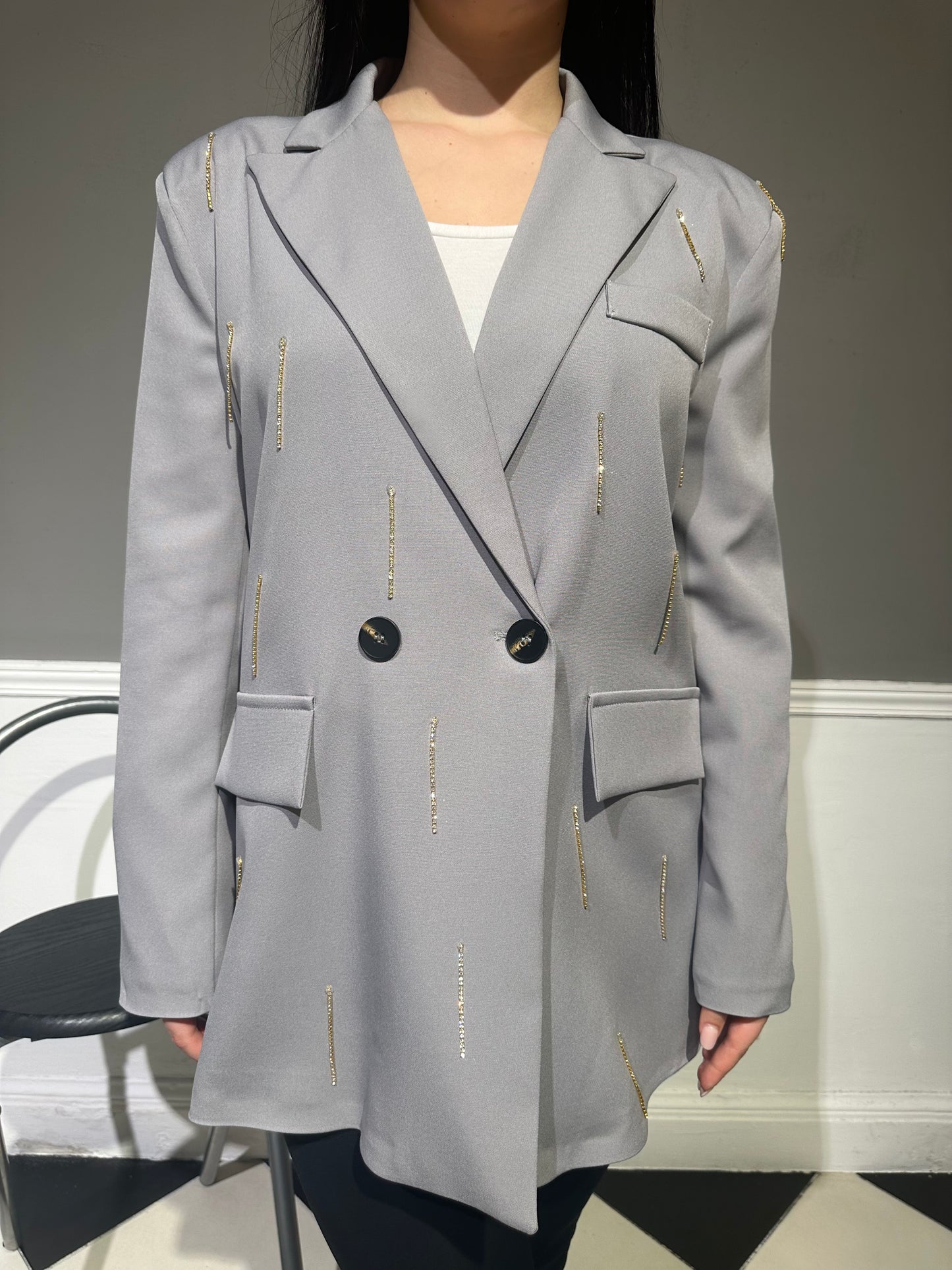 Blazer Sparkle Gray