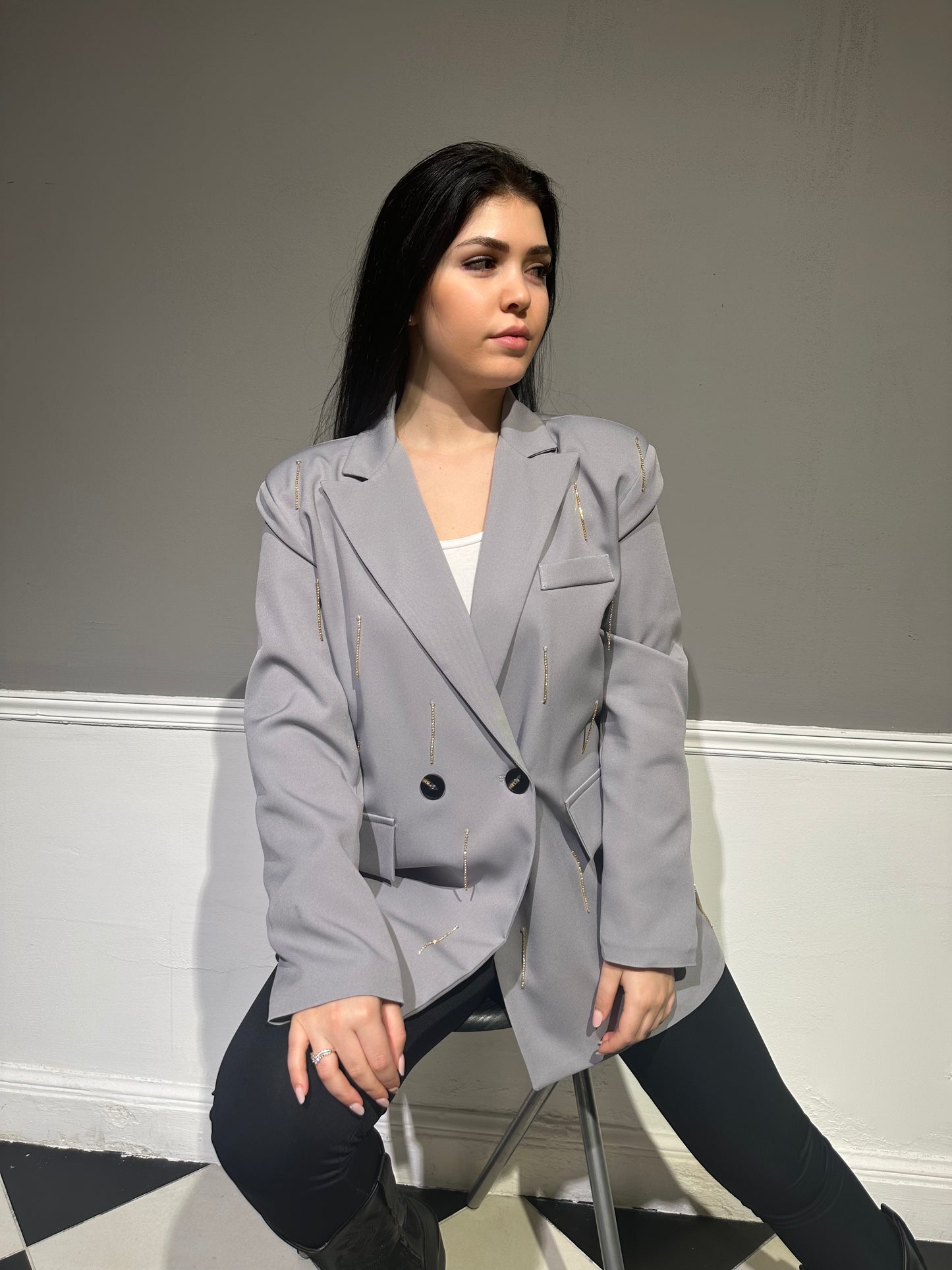 Blazer Sparkle Gray
