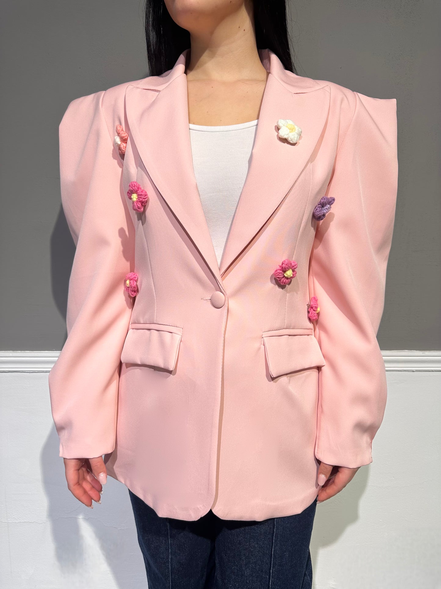 Blazer Flowers Pink